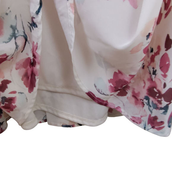 Torrid Dress Womens 5 White Floral Sleeveless Chiffon Lined Pockets Plus Size - Picture 10 of 17